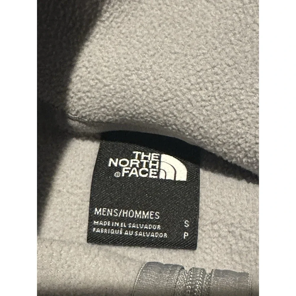 The North Face Men's Small Grey Mock Neck 1/4 Zip Fleece Pullover Sweater EUC